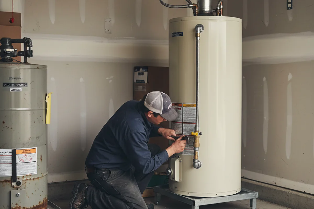 Water heater and shutoff valve replacement in Oconee